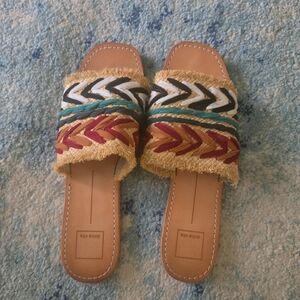 Colorful Woven Slide Sandals